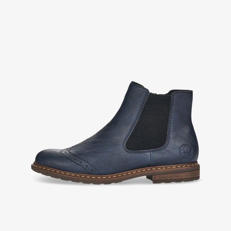 Eleganter Chelsea Boot in Blau mit rutschfester Sohle und bequemem Einstieg. Perfekt für stilvolle Auftritte.