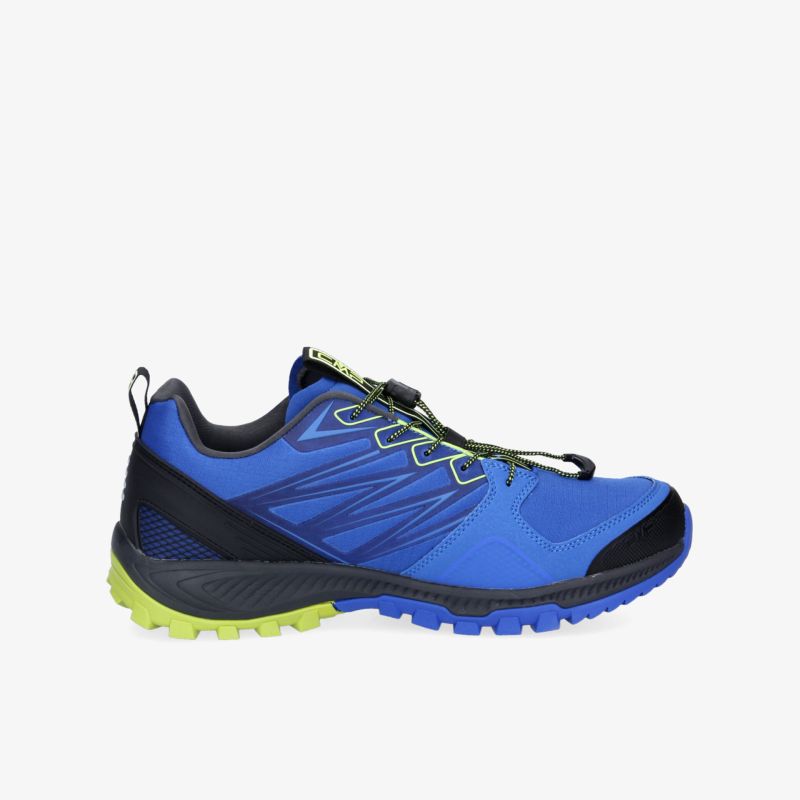 Robuster blauer Outdoor-Schuh mit optimalem Grip und atmungsaktivem Design für sportliche Aktivitäten.