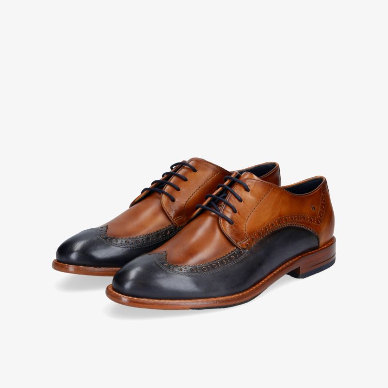 Stilvolle zweifarbige Lederschuhe mit klassischem Design und hochwertiger Verarbeitung. Perfekt für elegante Anlässe.