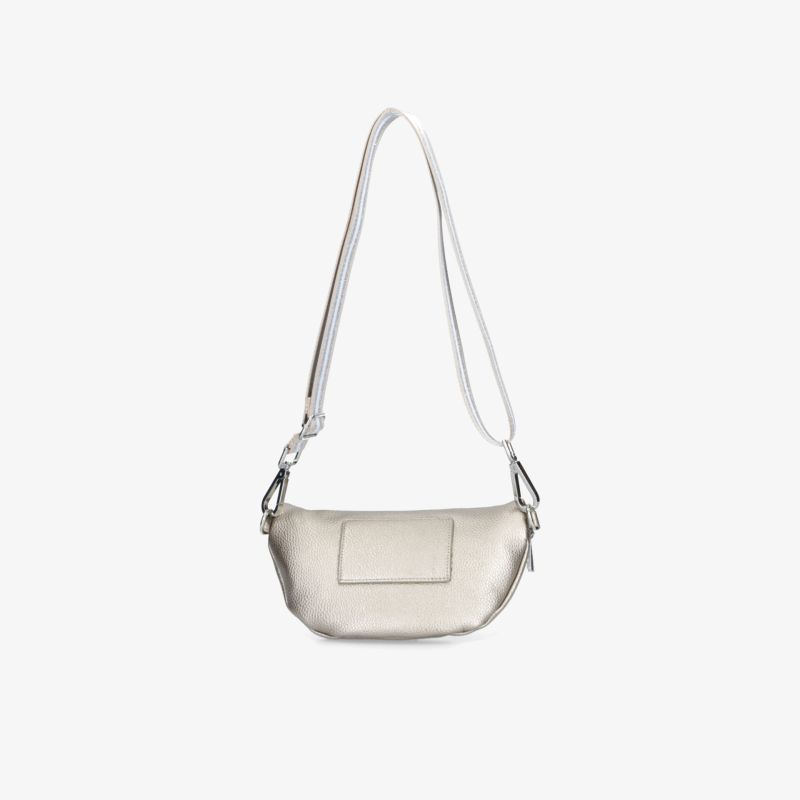 Elegante beige Handtasche mit verstellbarem Schulterriemen, kompakt und vielseitig für den Alltag