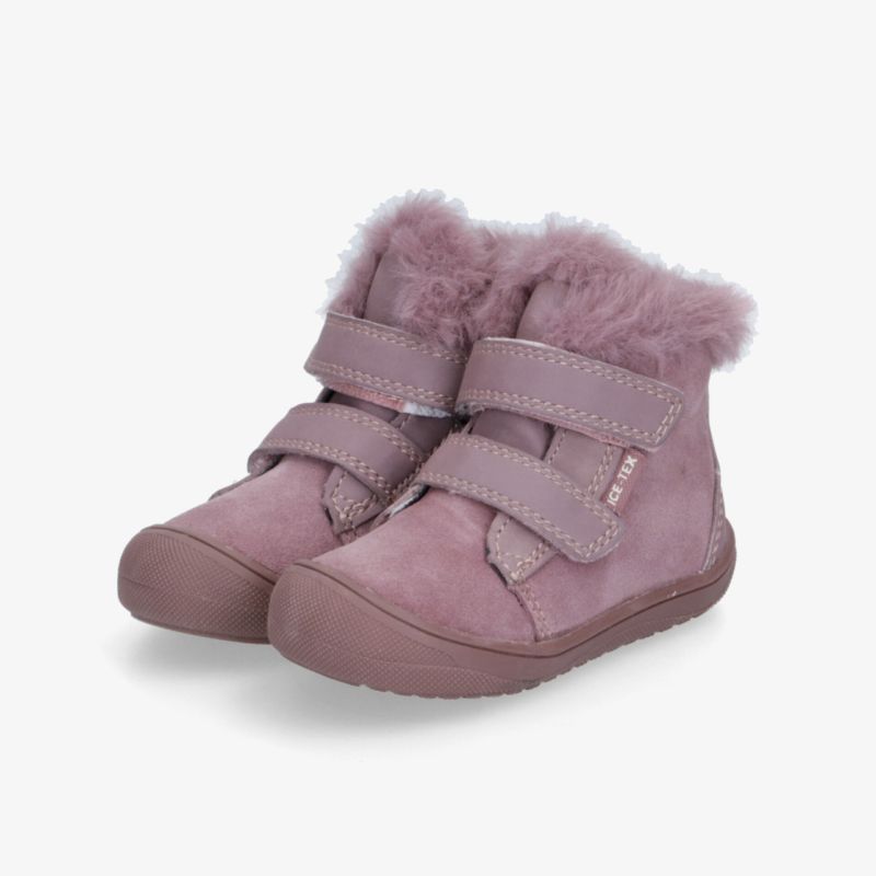 Warme und komfortable Schuhe mit weichem Fellfutter und praktischen Klettverschlüssen für sicheren Halt