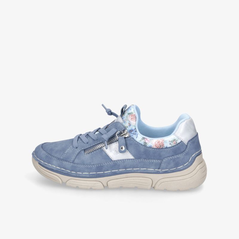 Bequemer blauer Sneaker mit robuster flexible Sohle und gepolstertem Schaft für optimalen Tragekomfort