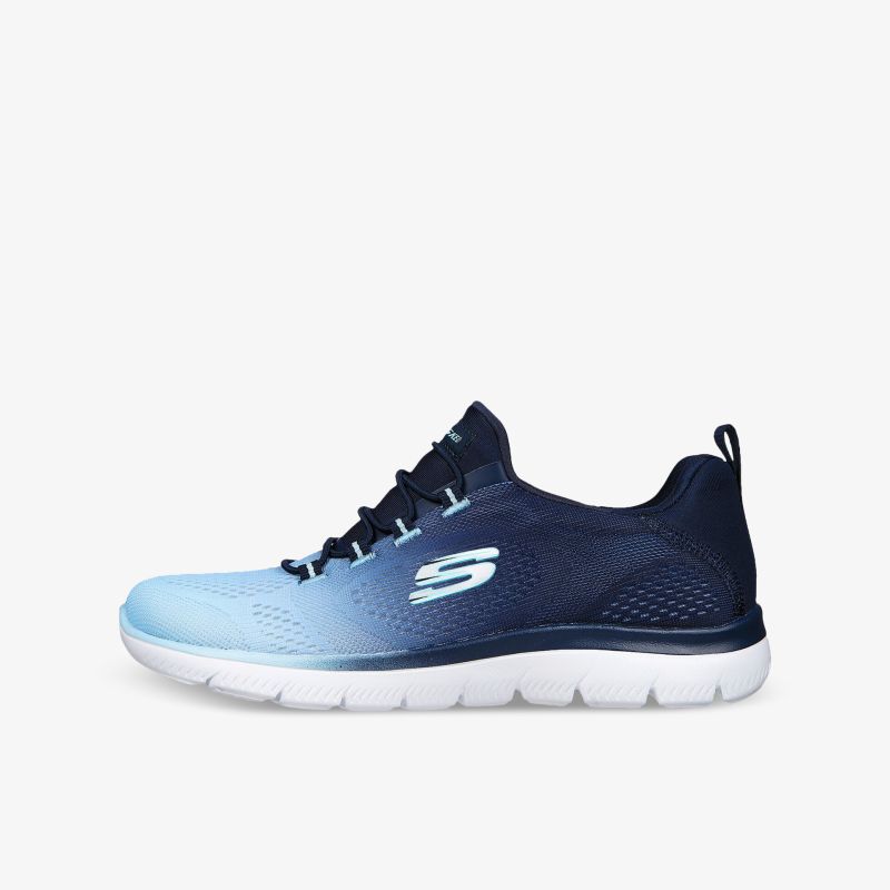 Moderner blauer Sneaker mit flexiblem Design und rutschfester Sohle für täglichen Komfort und Stil.