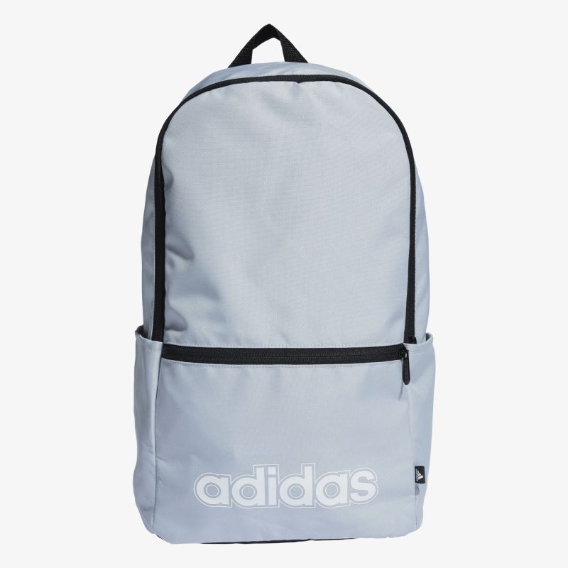 Moderner blauer adidas Rucksack mit geräumigem Hauptfach, stilvollem Design und praktischen Seitentaschen.