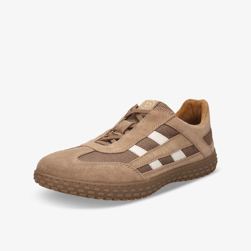 Beiger Sneaker mit rutschfester Sohle, atmungsaktivem Material und flexibler, bequemer Passform für vielfältigen Einsatz