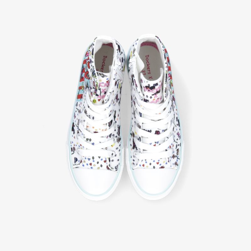 Moderne High-Top-Sneaker mit bunten Akzenten, ideal für freizeitliche Aktivitäten. Komfortabel und stilvoll zugleich.