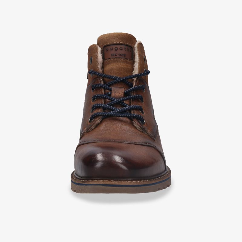 Hochwertiger Lederschuh in elegantem Braun mit robuster Sohle und Schnürung, ideal für vielseitige Anlässe.