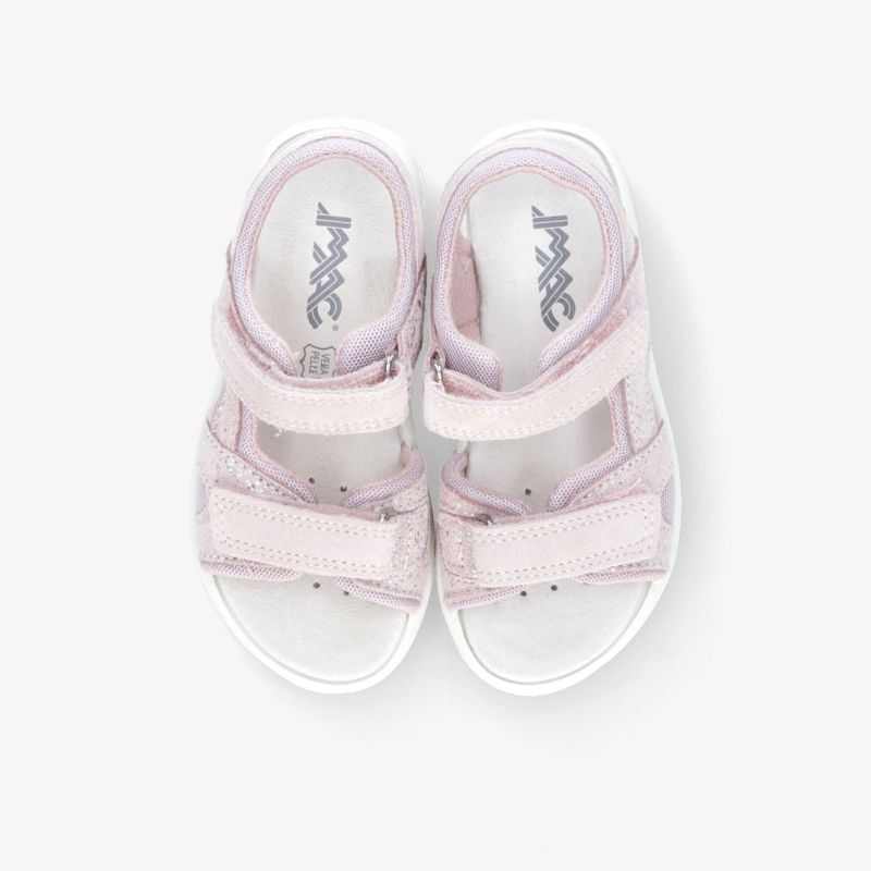 Leichte Sandalen in Rosa mit verstellbaren Klettverschlüssen und rutschfester Sohle, ideal für angenehmes Tragen