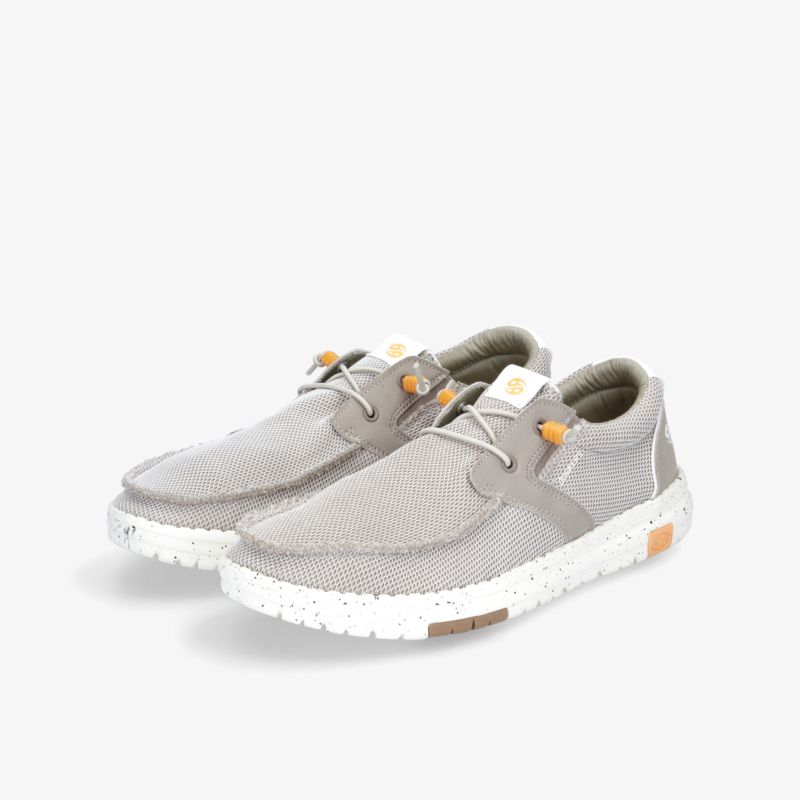 Stylische und bequeme graue Schuhe mit leichter Sohle für vielseitigen Tragekomfort und modernes Design.