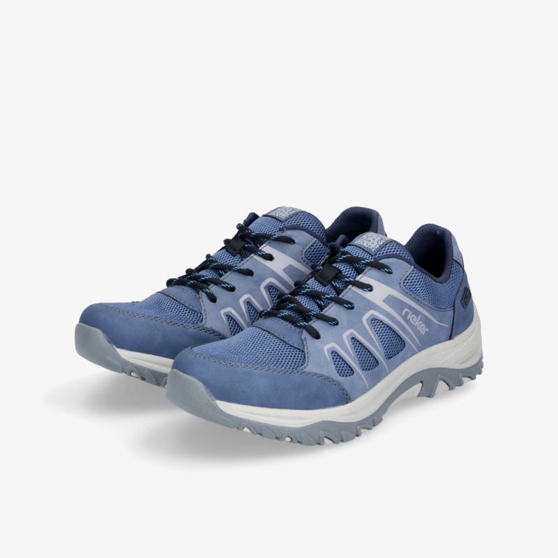 Sportliche blaue Schuhe mit robuster Sohle und atmungsaktivem Material für maximalen Komfort und Stil.