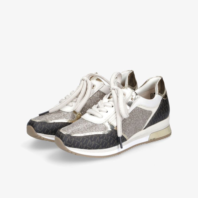 Leichtes, sportliches Sneaker-Paar in Grau und Weiß mit atmungsaktivem Material und rutschfester Sohle