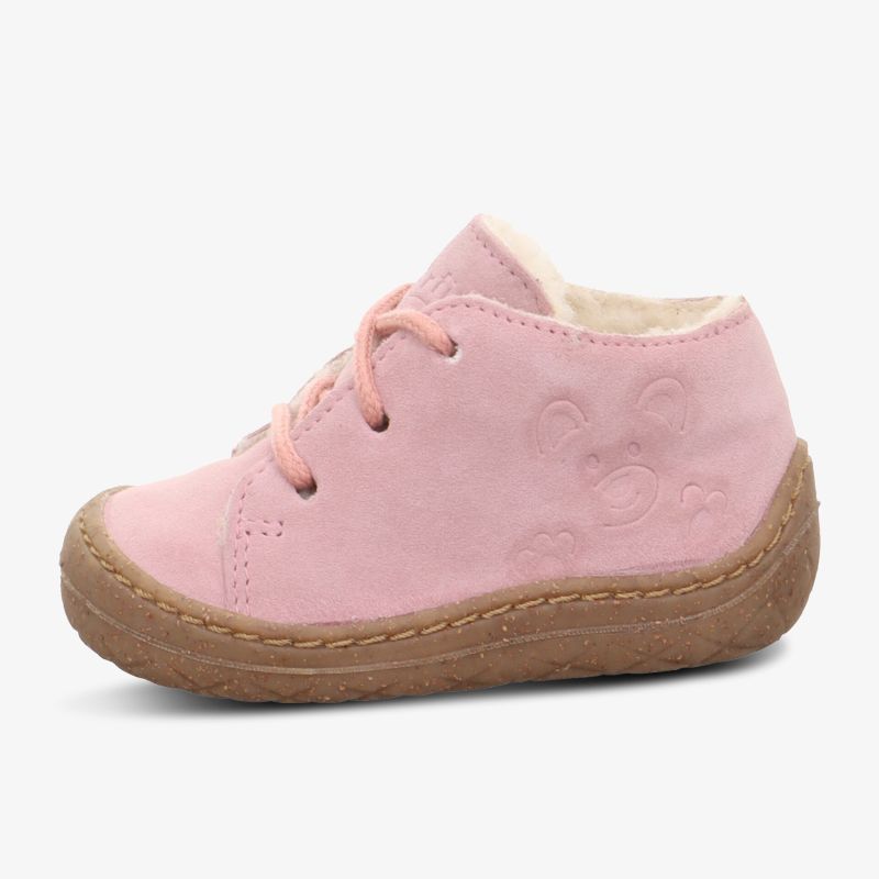 Rosa Schuhe mit weicher Sohle und schöner Stickerei für optimalen Komfort und festen Halt.