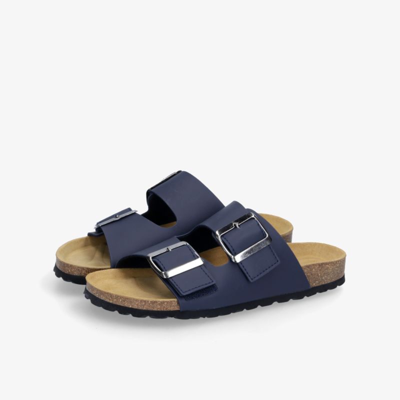 Leichte blaue Sandalen mit gepolsterter Innensohle und verstellbaren Doppelriemen für optimalen Tragekomfort