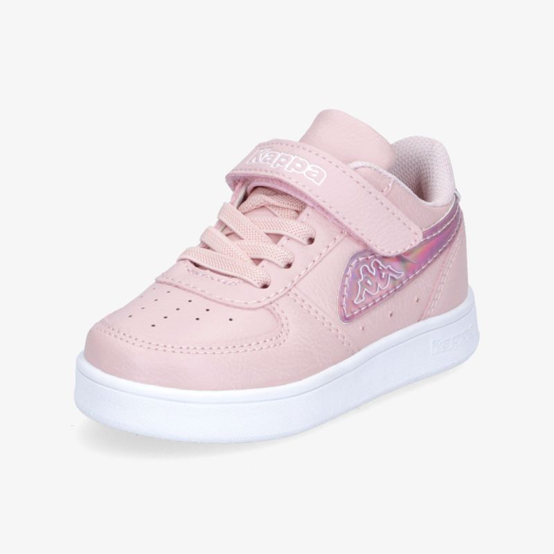 Moderner rosa Sneaker mit Klettverschluss und rutschfester Sohle, ideal für Komfort und Style.