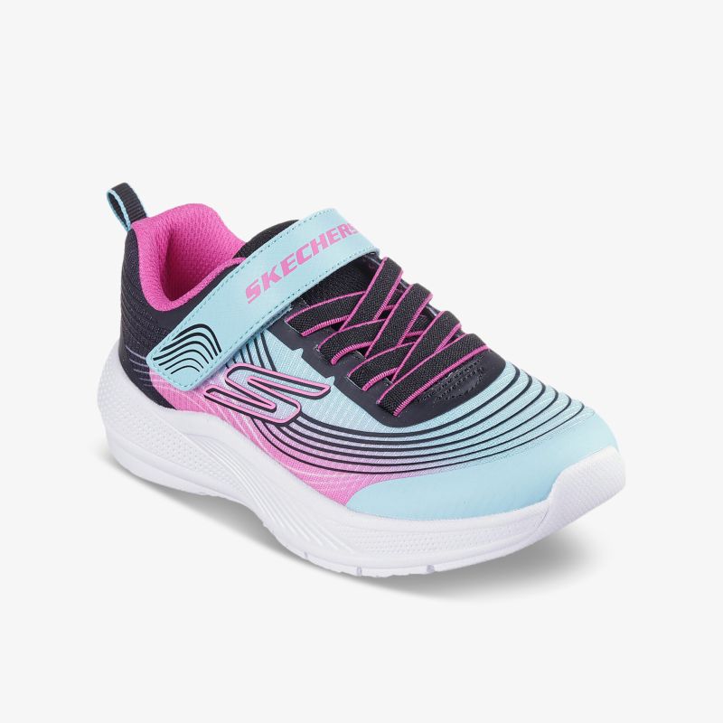 Leichter, atmungsaktiver Sportschuh in Blau und Pink mit elastischer Schnürung und rutschfester Sohle