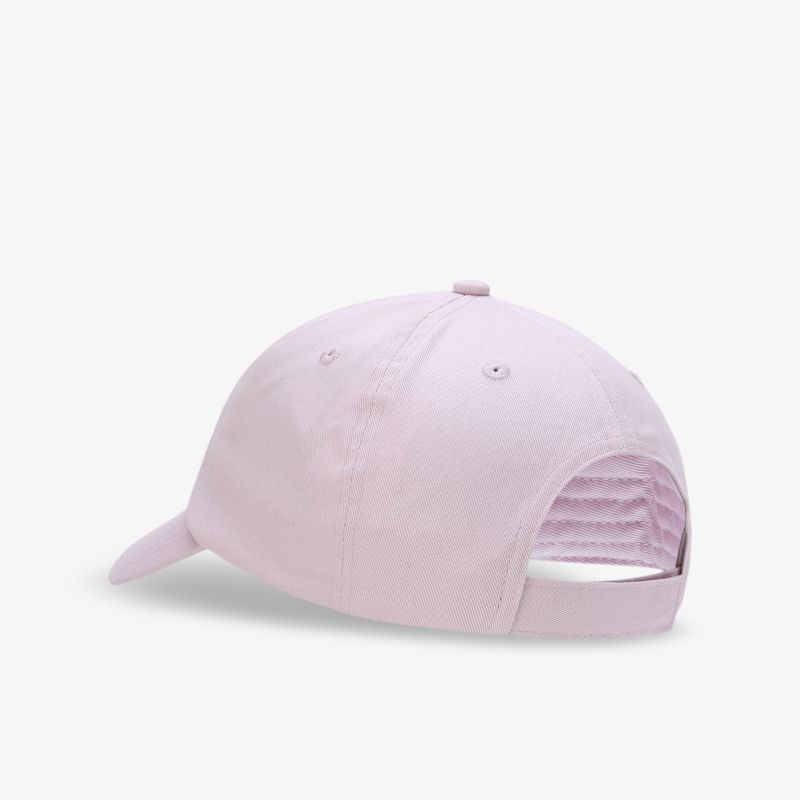 Pastellrosa Baseballcap mit verstellbarem Verschluss und leichter, atmungsaktiver Stoffqualität in klassischer Form.