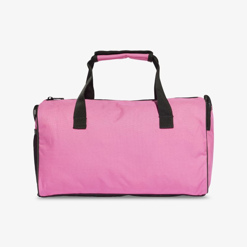 Geräumige pinke Sporttasche mit schwarzen Griffen, perfekt für Fitness und Reisen.