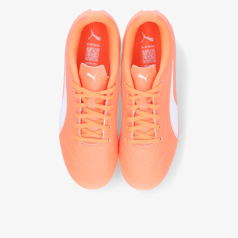 Leichte orangefarbene Sneaker im Paar, atmungsaktiv mit elastischer Schnürung und gepolsterter Innensohle