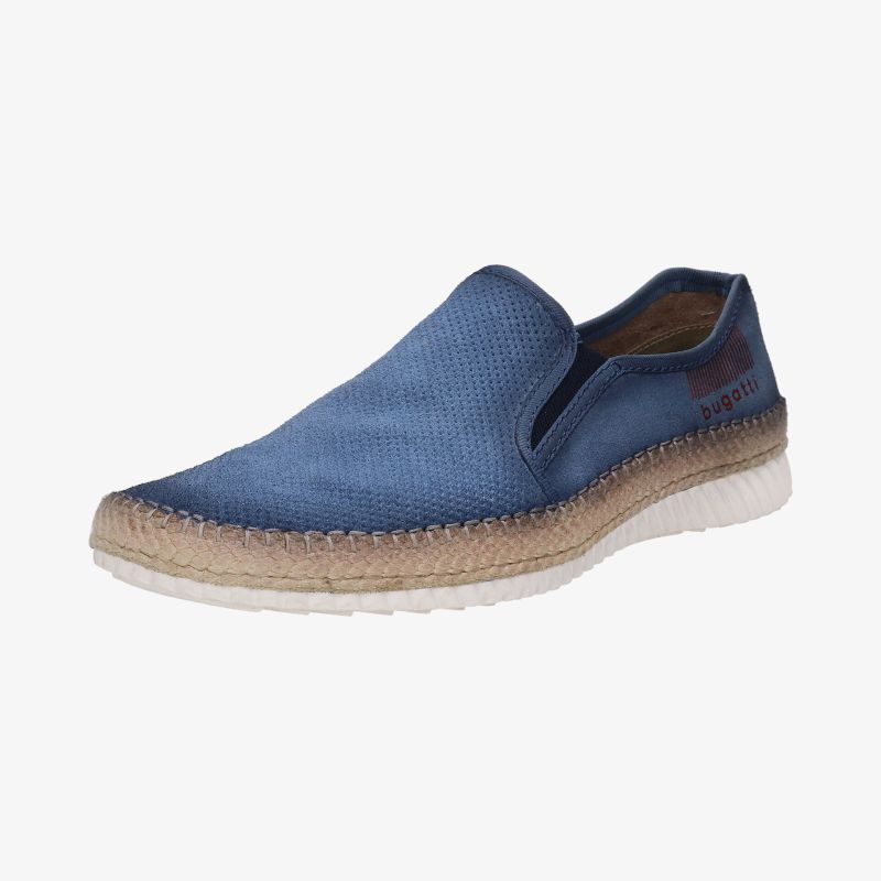 Bequemer und stilvoller blauer Slipper mit rutschfester Sohle und atmungsaktivem Material für lässigen Komfort.