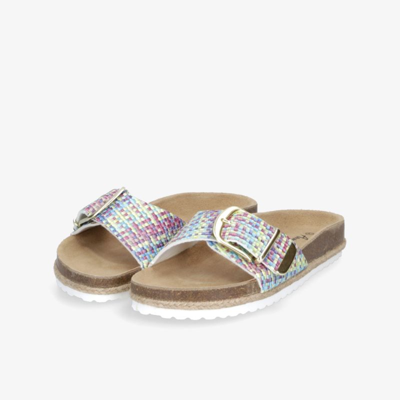 Bunte Sandalen mit großem Schnallenverschluss, bequemer Fußbettsohle und rutschfester Sohle, modisch und verstellbar