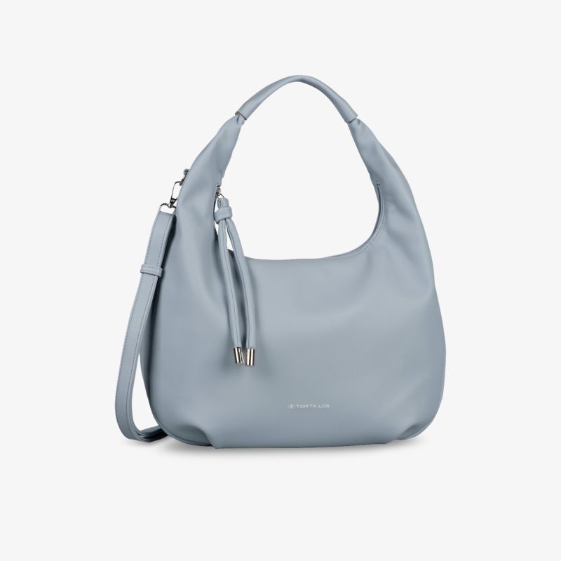 Elegante hellblaue Handtasche mit abnehmbarem Schulterriemen und stilvollem Design.
