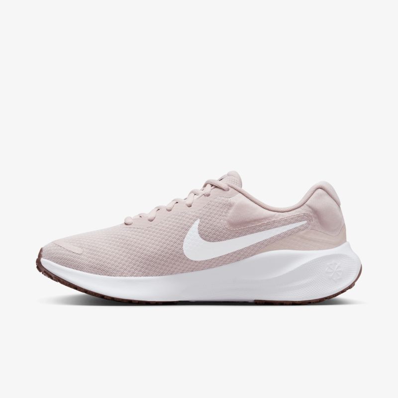 Leichter, atmungsaktiver Sportschuh in Rosa mit weißem Swoosh und komfortabler Dämpfung