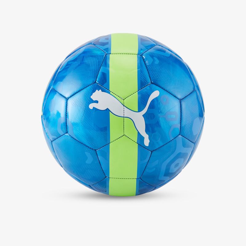 Bunter Fußball in blau und grün, ideal für Spiel und Training, mit optimierter Sprungkraft.