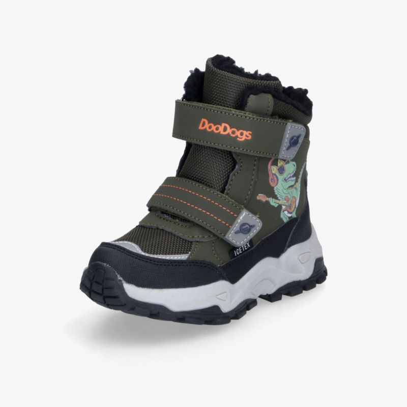 Wasserdichter Winterschuh mit warmem Innenfutter, stabilem Halt, rutschfester Sohle und praktischem Klettverschluss