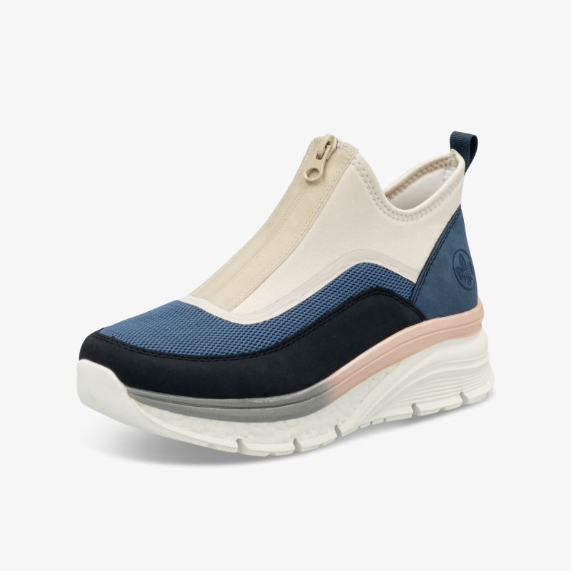 Bequemer Sneaker mit Stretchmaterial, praktischem Reißverschluss und rutschfester profilierter Sohle