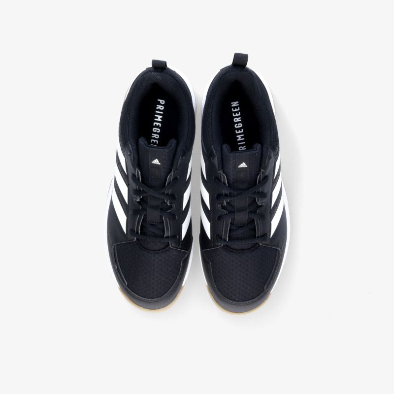 Klassische schwarze Sneaker mit markanten weißen Streifen und komfortabler Passform für vielseitigen Einsatz.