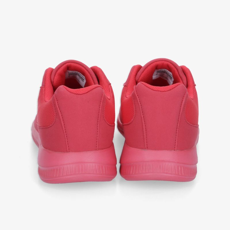 Rote Schuhe mit komfortabler Polsterung und stilvollem Design für sportlichen Alltag.