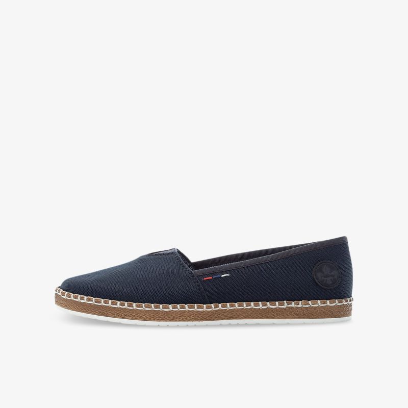 Seitlich abgebildeter leichter navy blauer Freizeitschuh mit flexibler Sohle und bequemem Design