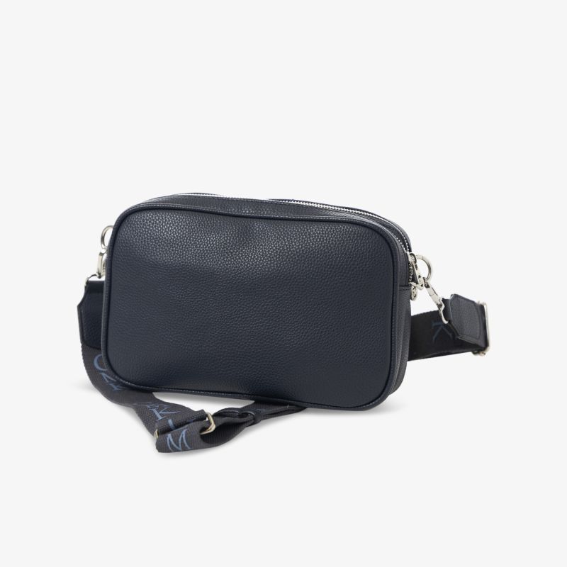 Kompakte schwarze Gürteltasche mit Reißverschluss und verstellbarem Riemen, ideal für praktische Aufbewahrung