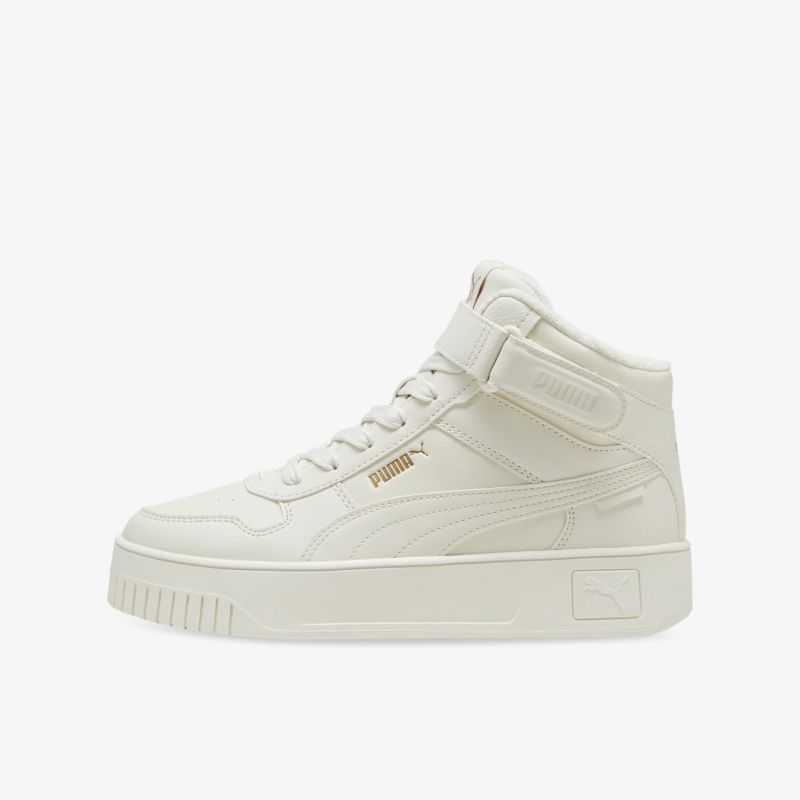 hoch geschnittener weißer Sneaker mit stabiler Sohle und bequemer Polsterung, sportlich und modern