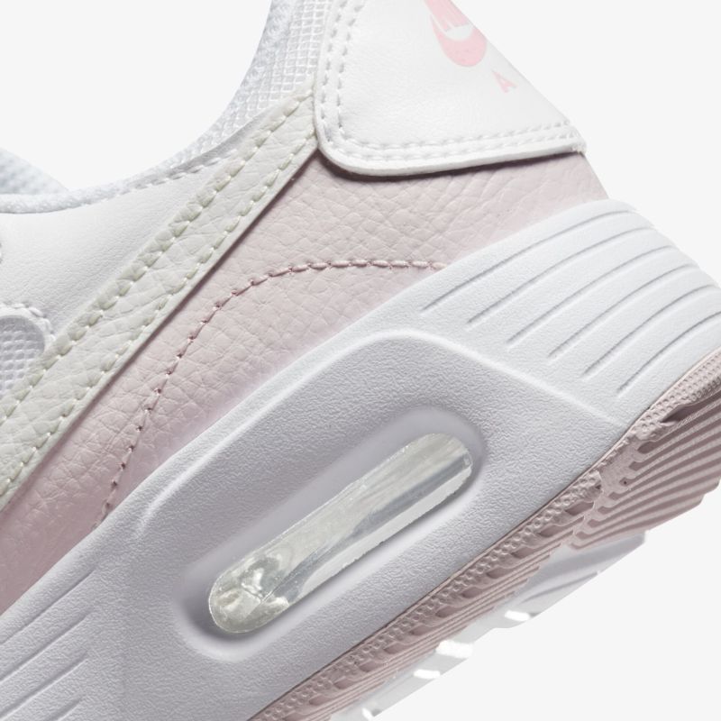 Moderner Sneaker mit Air-Dämpfung in elegantem Weiß und Rosa, ideal für Komfort und Stil.