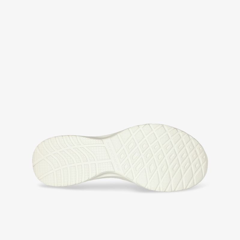 Weiße Schuhsohle mit rutschfestem Profil, flexibel und langlebig für hohen Tragekomfort