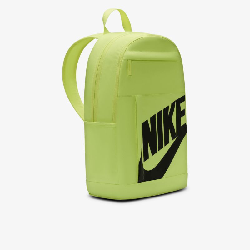 Sportlicher gelber Nike-Rucksack mit gepolsterten Trägern, ideal für Freizeit und Alltag
