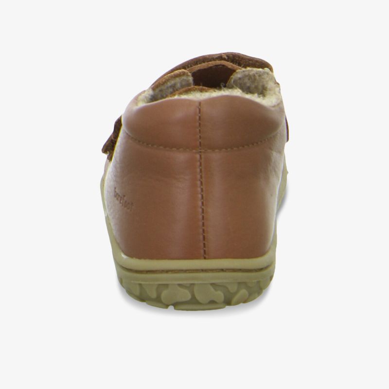 Warmer, gepolsterter Lederschuh mit widerstandsfähiger Sohle und stilvollem Design in Braun.