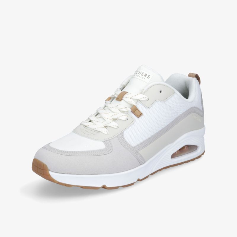Moderner Sneaker in Weiß und Grau, komfortabel und vielseitig einsetzbar für sportliche Aktivitäten oder den Alltag.