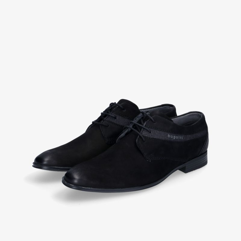 Elegante schwarze Lederschuhe mit Schnürung, ideal für formelle Anlässe und stilvolle Auftritte.