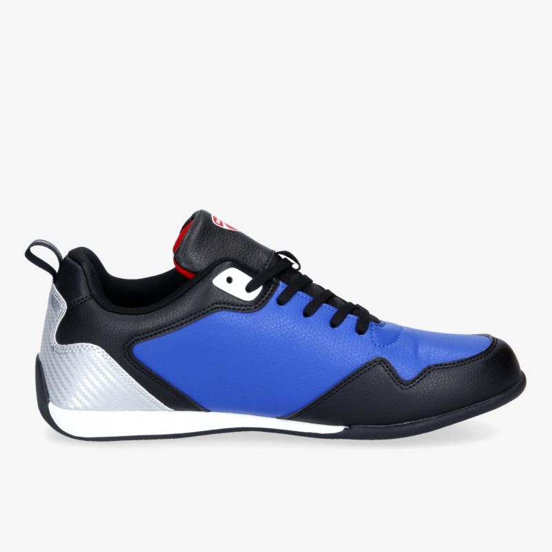 Blauer Sneaker mit schwarzem Akzent, ideal für sportliche Aktivitäten und täglichen Komfort.