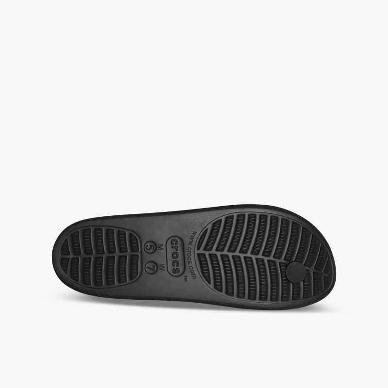 Schwarze Schuhsohle mit tiefem, rutschfestem Profil für optimalen Halt und maximale Strapazierfähigkeit