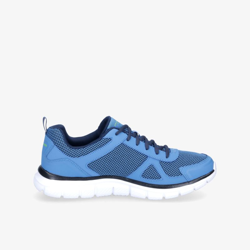 Sportlicher blauer Sneaker mit atmungsaktivem Mesh-Obermaterial und flexibler Sohle für höchsten Komfort.