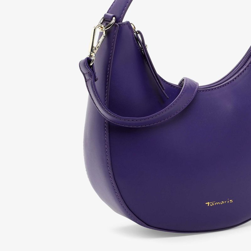Elegante lila Handtasche in Lederoptik, kompakt und stilvoll für den täglichen Gebrauch.