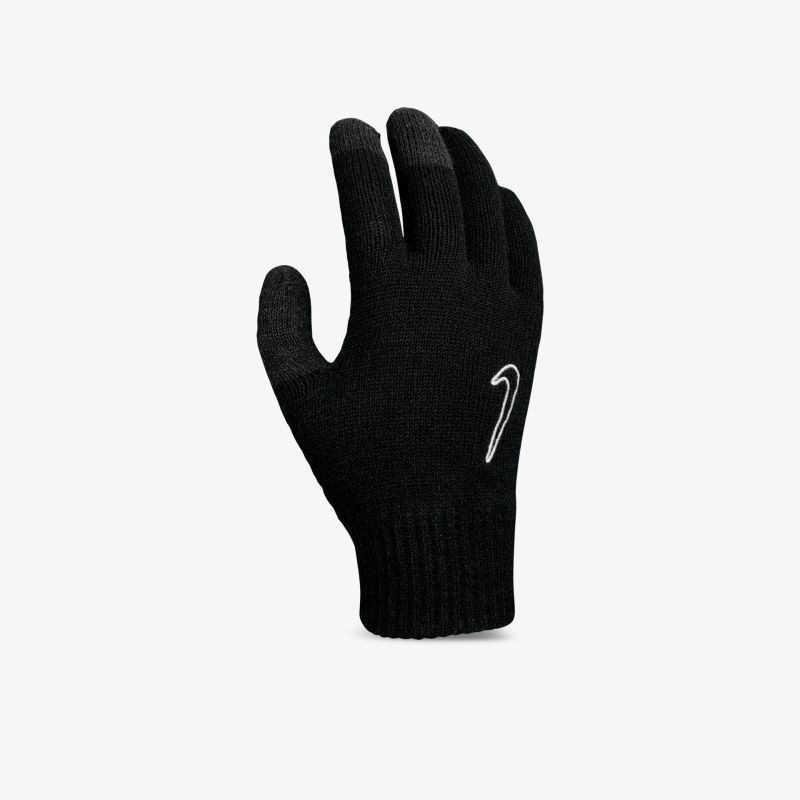 Schwarze isolierte Handschuhe mit Logo, bieten Wärme und Komfort bei kühlem Wetter, funktional und stilvoll.