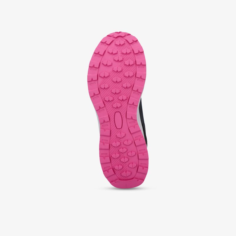 Sportliche Schuhsohle in auffälligem Pink mit griffigem Profil für optimale Stabilität und Haltbarkeit.