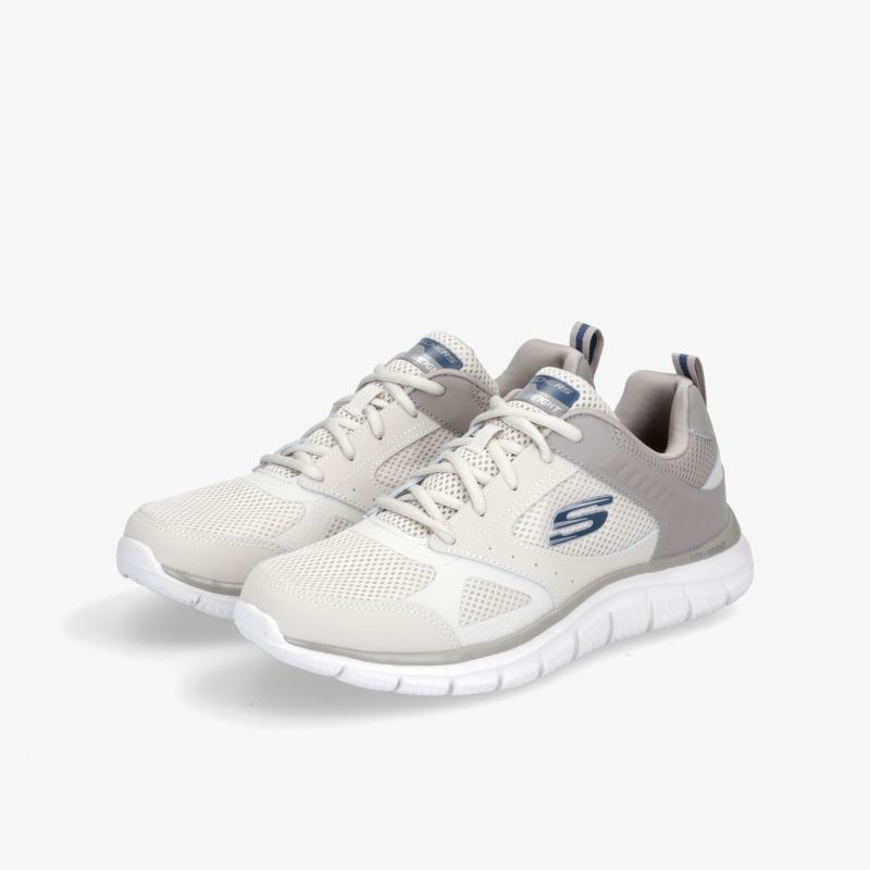 Bequeme weiße Sneakers mit atmungsaktivem Mesh-Design und flexibler Sohle für sportlichen Komfort.