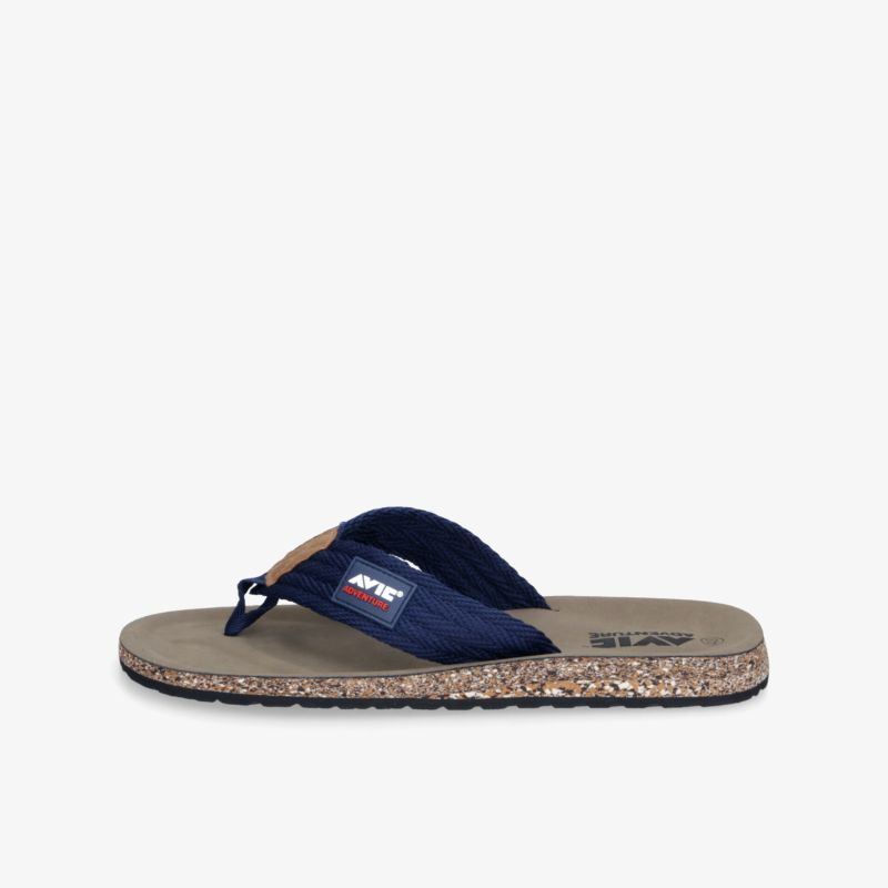 Bequemer blauer Flip Flop mit beige Polar PU Sohle und rutschfester Laufsohle, ideal für sommerlichen Tragekomfort