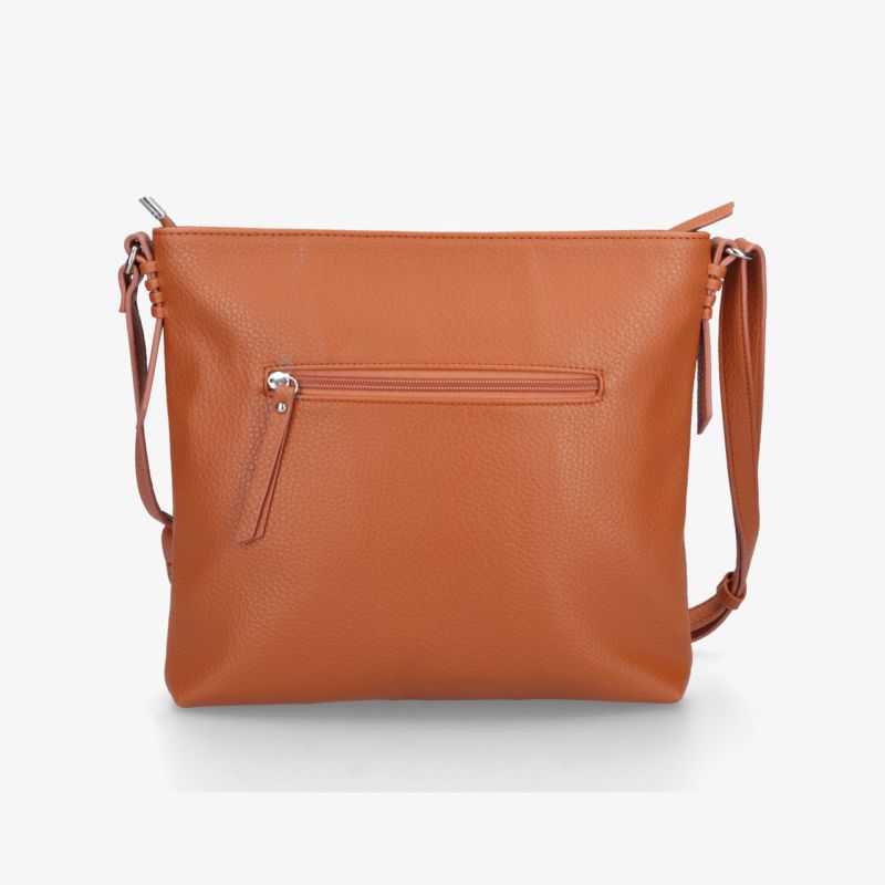 Braune elegante Ledertasche mit verstellbarem Schulterriemen und praktischer Außentasche, schlicht und hochwertig