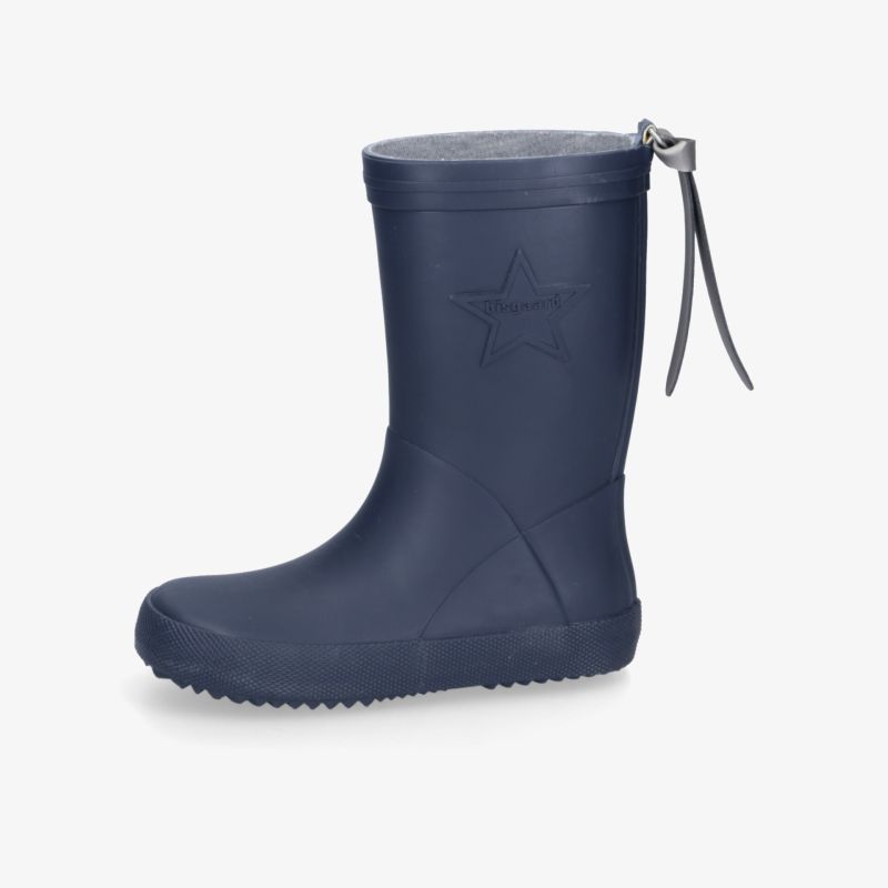 Blauer wasserdichter Gummistiefel mit rutschfester Sohle, bequem und strapazierfähig für nasse Tage